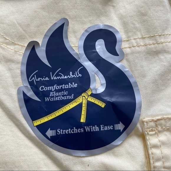 Gloria Vanderbilt yellow shorts stretch mid rise - Picture 5 of 13